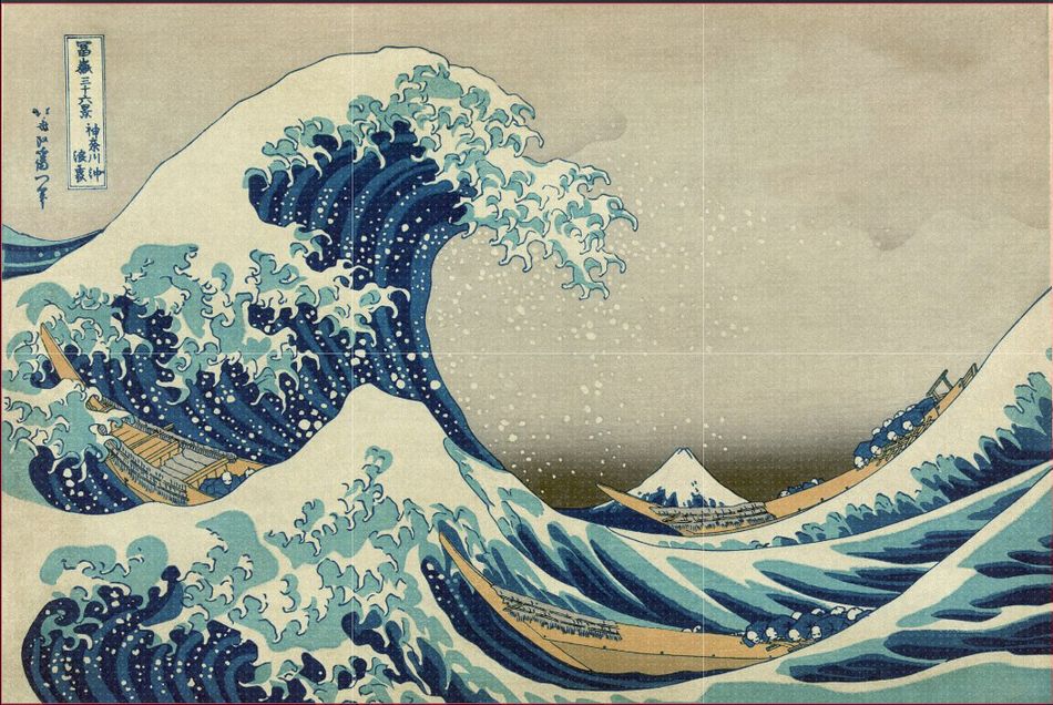 The Great Wave off Kanagawa by Hokusai, the original image